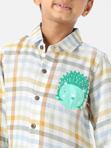 Image of Nautinati Boys Printed Full Sleeve Shirt with Regular Collar | Age 1-5 Years