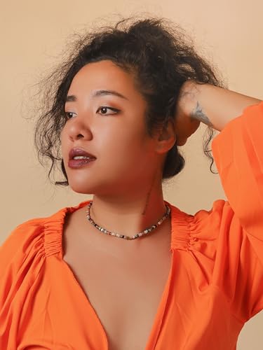 MINACHI Multi Color Beads Necklace, Natural Stone, Pattern Beads, Bohemian Style, Gift Jewelry for Women2