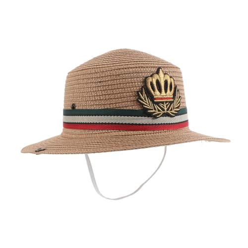 BESPORTBLE Boy Girl Straw Sun Hat Boys and Girls Cap for Beach Accessories for and Outdoor Summer Comfortable Hat Khaki