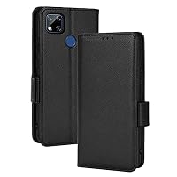 Cover Redmi 9C in Pelle Khaki Elegante | Custodia Portafoglio Magnetica