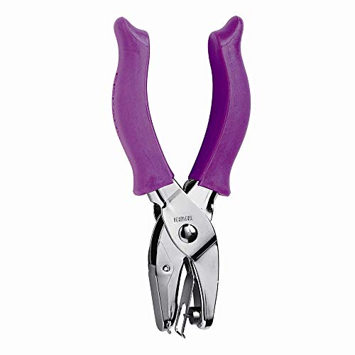 Fiskars Medium Circle Hole Hand Punch 1/8 Inch, violet handles