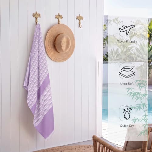 Image of 100% Bamboo Towels for Bath, Ultra Soft Skin-Friendly Travel Towel, Lightweight Quick Dry Bamboo Bath Towel Large Size for Men & Women, Highly Absorbent & Anti-Odour Towels, Amrthyst Violet