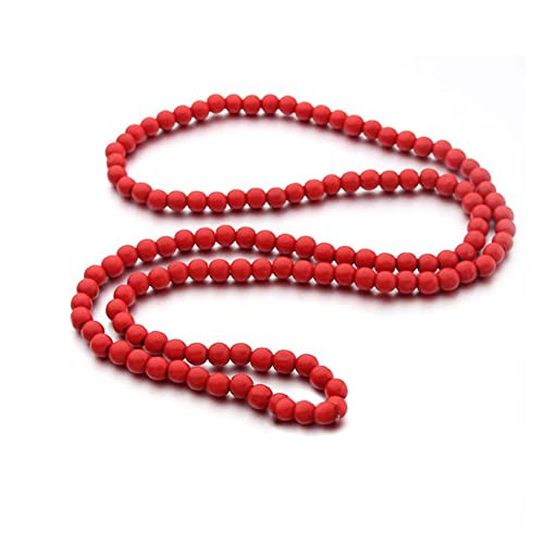 COLORFUL BLING 8MM Natural Wood Bead Necklace Africa Wooden Chain Statement Unisex Chunky Strand Necklaces Hip Hop Jewelry
