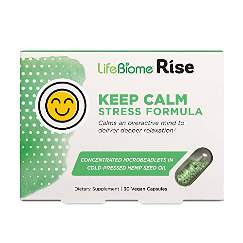 Healthy Directions LifeBiome Rise Keep Calm with Sensoril Ashwagandha and Saffron Extract in Innovative Microbeadlets Helps You Keep Calm and Cool
