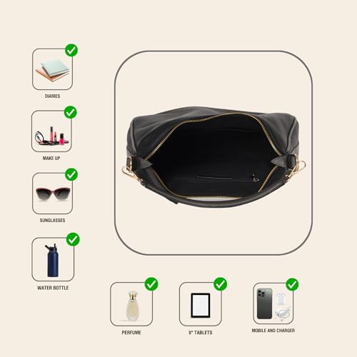 Image of The Gusto Stella Women Hobo Bag|Vegan Leather Shoulder Sling Bags|Ladies Stylish Shoulder Hand Bag with Zipper Closure|Office College Travel Casual Everyday Use