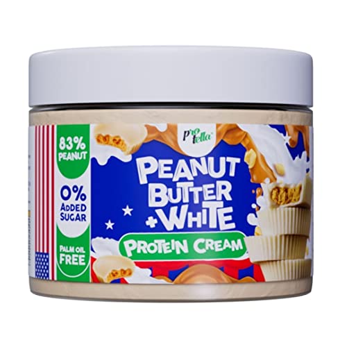 Protella Store - Cremas Proteicas - Peanut Butter White 500gr - Crema De Cacahuete Con Chocolate Blanco Sin Azucares Añadidos Y Sin Aceite De Palma