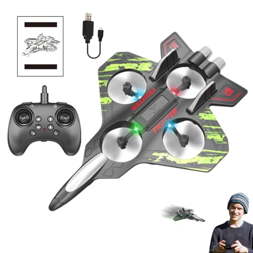 2.4GHz Foam Plane Drone Remote Control Plane RC Plane For Kids Foam RC Fighter Airlane For Adults With LED Light And 2 Modes To Fly Rechargeable Aircraft Games - Image 8