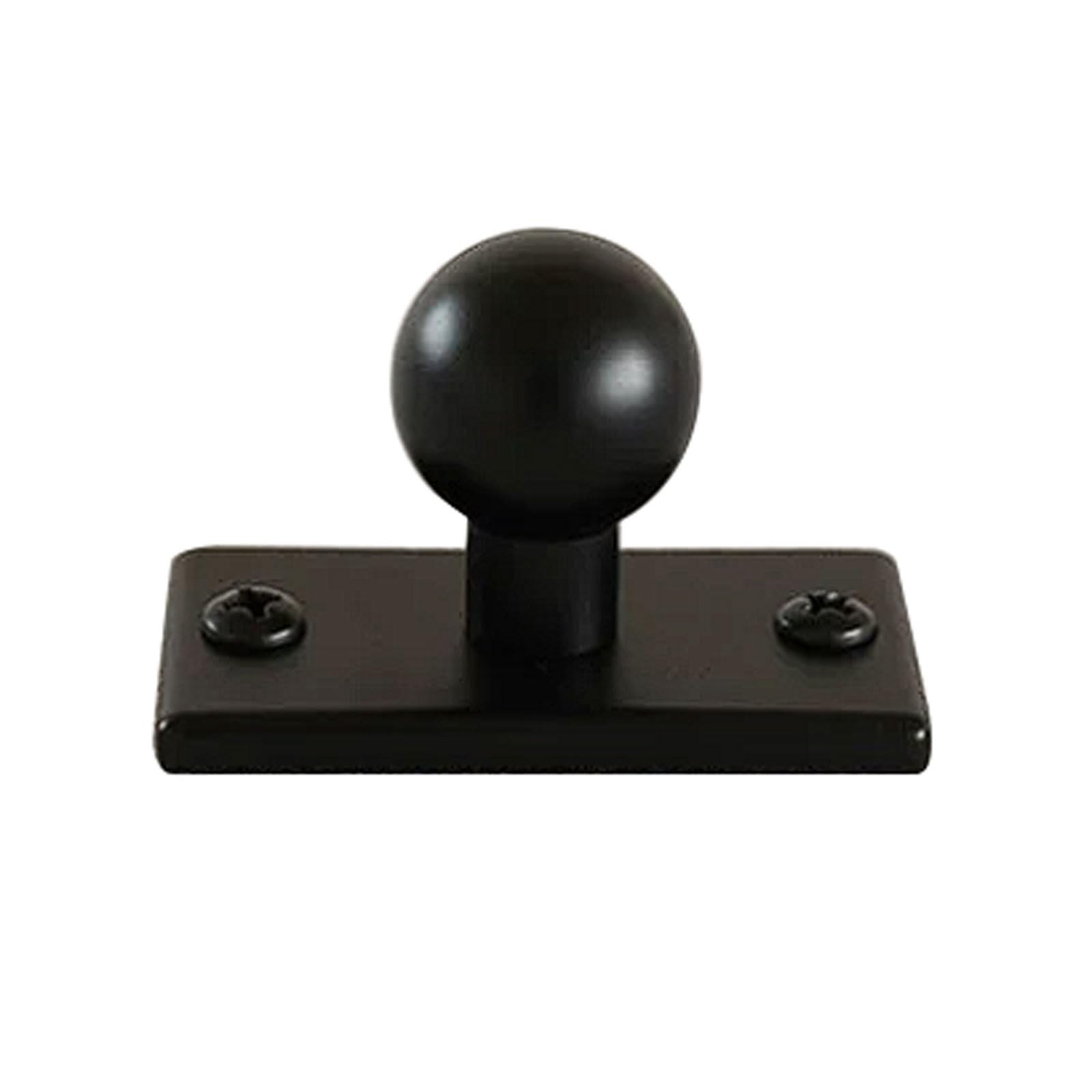 Chenhoju Nero Brass Cabinet Door Pulls With Spherical Design Double-Hole Rectangular Base For Wardrobe And Drawer Hardware Cabinet Pulls(,S)