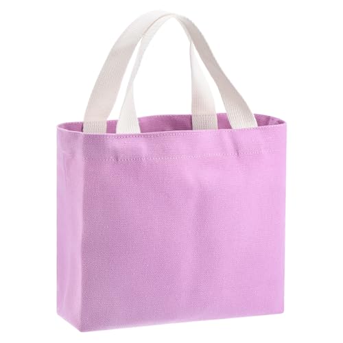 Petit sac fourre-tout violet en toile pour shopping et voyage quotidien