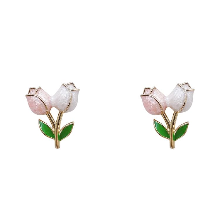 El Regalo Cute Tiny Pink Tulip Flower Bud Stud Earrings for Girls & Women (2 Tulip Buds) (B0CX1ZMPT9) Amazon Price History, Amazon Price Tracker