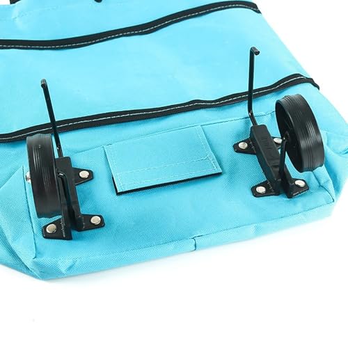 Einkaufstrolley Klappbar, Ziehwagen Zum Einkaufen Mit Einkaufstasche, Faltbare Einkaufstasche mit Rädern, Einkaufswagen Mit Großen Rollen(24) – Bild 6