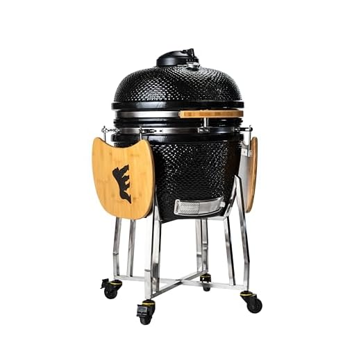GRILLA Kong Ceramic Kamado Grill with Adjustable Vent, Ceramic Construction, 600 Square Inches of Cook Space for Outdoor Cooking, Grilling, Outdoor Grilling