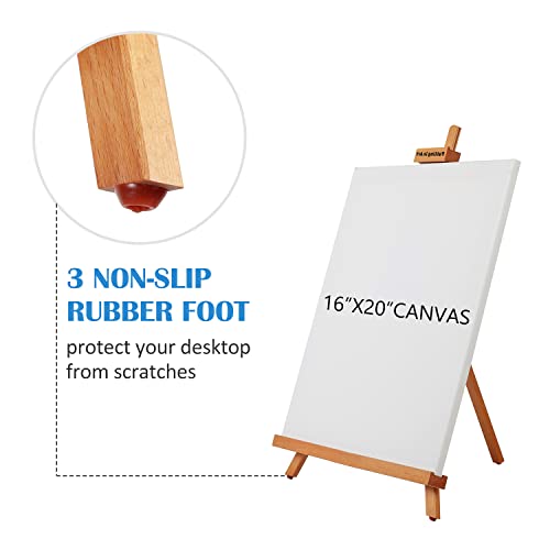 Falling In Art Beechwood 25" Tabletop Easel Display Stand For Painting - Holding Canvas Up To 22 1/2 Inches High, A-Frame Artist Tripod With Rubber Feet, Portable Photo And Sign Holder #TOP3