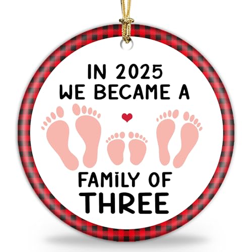 Image of Baby's First Christmas Tree Ornament 2025 - My First Christmas Tree Ornaments - Babys 1st Ornament Ceramic Hanging - Ceramic Hanging, Boy & Girl