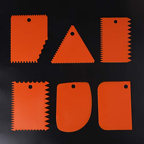 6pcs Plastic Clay Scrapers, Pottery Clay Scraper, Sculpture Scraper Ceramic Serrated Tool DIY Clay Modeling Tools Set