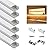 Muzata 6Pack 3.3FT/1M LED Channel Aluminum U Shape Silver LED Strip Diffuser Channel with Milky White Cover Easy Installation U1SW WW 1M