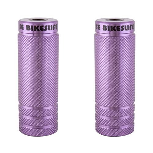 SE BIKES WHEELIE PEGS 98mm PURPLE STEEL 35mm DIAMETER