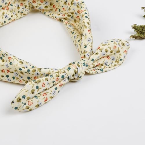 Image of 12 Pack Wild Floral Bow Headbands for Women Elastic Headwraps Hair Band Yoga Running Sports Knotted Headband Stretchy Rabbit Ears Turban Fashion Sport Cute Hair Accessories(Elastic Floral Hairbands)