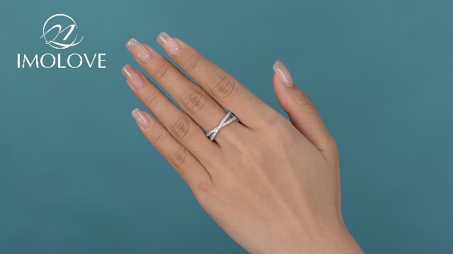 Moissanite Eternity Rings For Women Moissanite Criss Cross