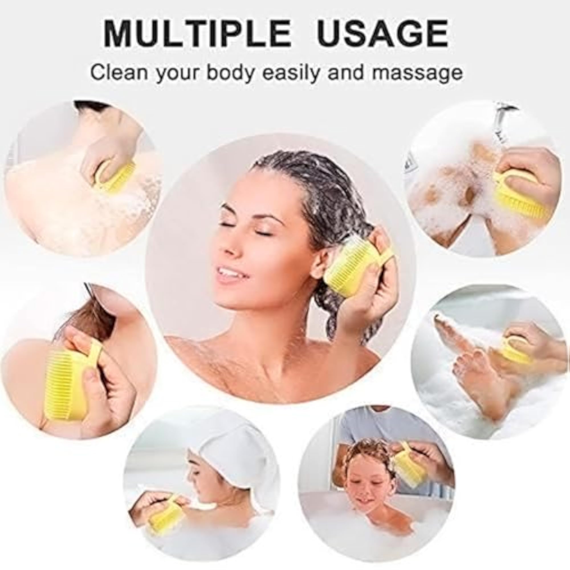 Silicone Bath Brush for Massage and Exfoliation