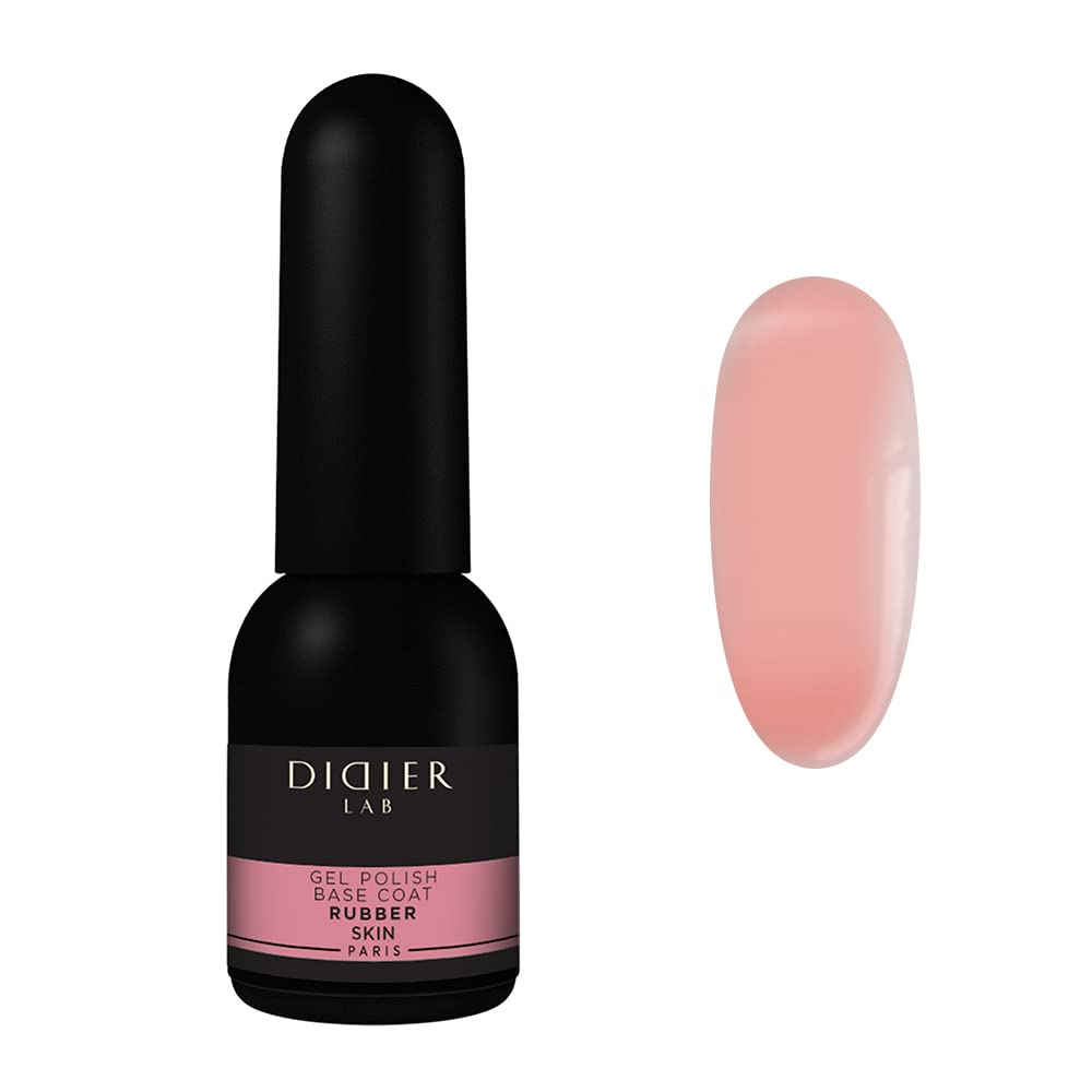 Didier Lab - Premium Base Rubber para Uñas Skin - UV LED Esmalte Semipermanente Nude - Base Coat Pintauñas Gel - Rubber Base Gel Uñas - Pintauñas Permanentes para Lampara - 10ml
