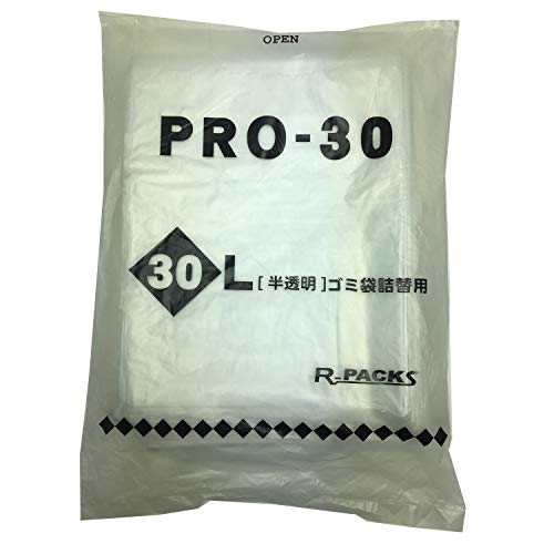 アルフォーインターナショナル ゴミ袋 半透明 30L 強くて丈夫な 徳用 ポリ袋 PR-331 100枚入1個セット