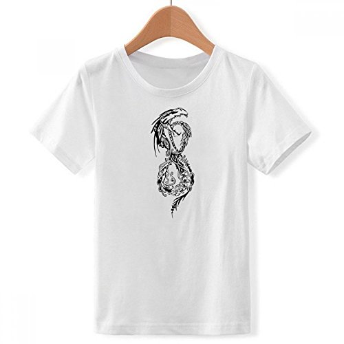 T-shirt dragon chinois à col ras du cou résistant pour enfant actif