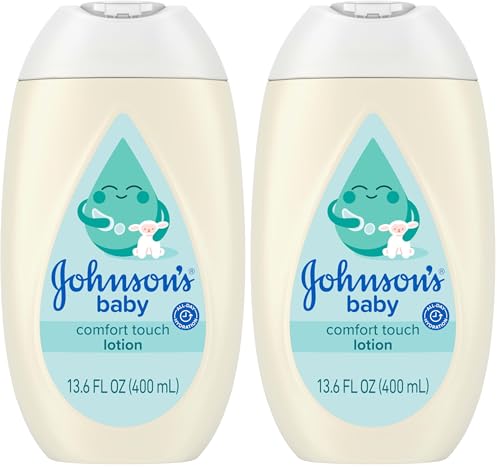 Image of Johnson's Baby Comfort Touch Newborn Baby Face & Body Lotion, Silky Moisturizing Lotion, Toddler Essentials, Hypoallergenic, No added Parabens &Dyes, 13.6 fl. oz (Pack of 2)
