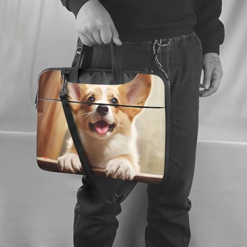 Bolso Tote para Laptop Corgi 15.6" Negro miniatura 2