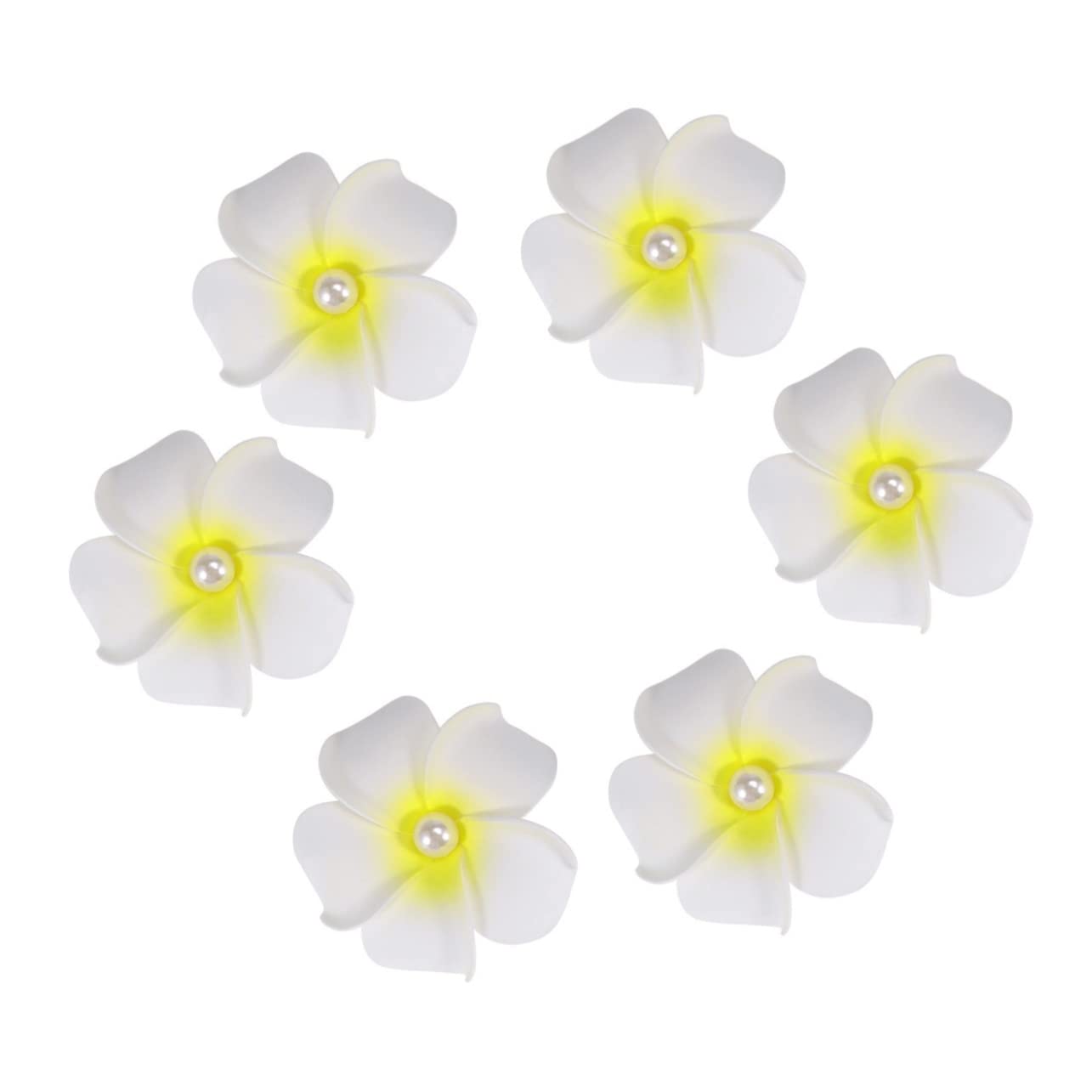 FRCOLOR 24piezas Horquillas De Flores De Frangipani Perlas Accesorio De Pelo Para Novias y Mujeres Para Bodas y Vacaciones