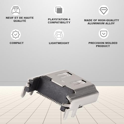 BONKZEBU Aluminium Alloy Port Interface Connectors High Definition Silver Compact and Lightweight, Ash Gray - Image 2