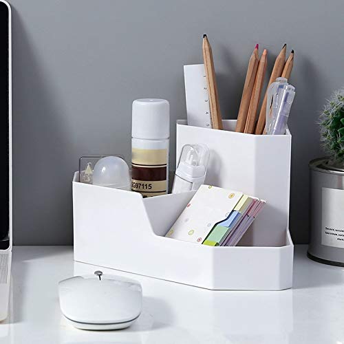 Caja de maquillaje Cosméticos Caja de almacenamiento Maquillaje Organizador Caja de Esquina de Esquema Organización Plástico Almacenamiento de Hogar Contenedor Organizador de Cosméticos y Perfumes(Blu