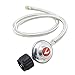 GasOne 2107-05 for Most LP Gas Grill, Heater Propane Regulator 5 Feet Steel Hose with, Silver
