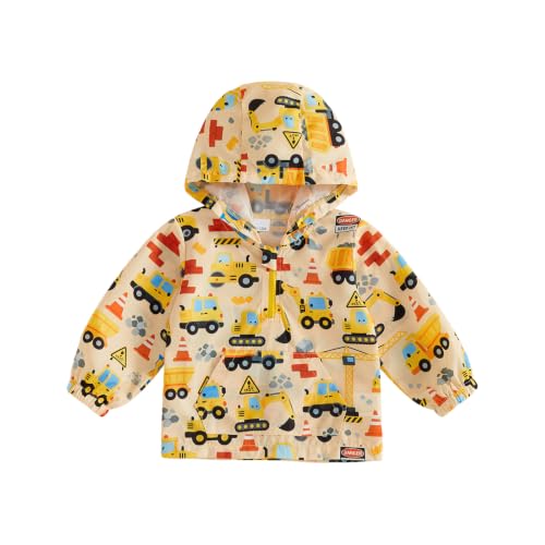 Image of XIXIMAON Baby Boy Girl Fall Hoodie Sweatshirt Long Sleeve Half Zip Jumper (Yellow, 3-4 Years)