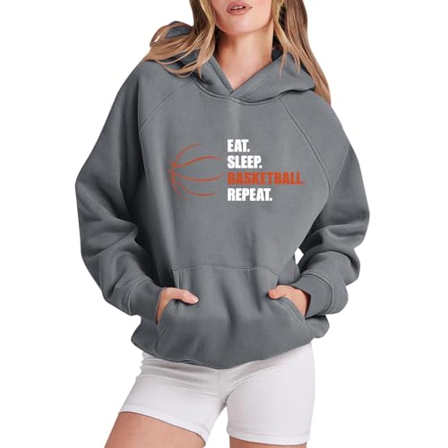 Sweat à capuche imprimé football pour femme sweat-shirt manches raglan