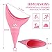 Sunany Female Urinal, Female Urinal with Silicone Funnel, Portable for Standing Female, Reusable Urinal for Female Toilet, Women's Urinal is The Perfect Companion for Indoor Use (Pink)
