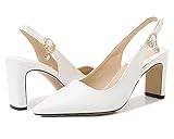 Hee grand Womens Slingback Pointed Toe Chunky Heels Pumps Comfort Office Lady High Heeled Sandals...