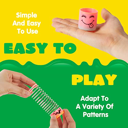 Joyin 15074 30 Pcs Spring Rainbow Party Favor, Mini Plastic Coil Spring Toy, Fidget Stress Coil Mini Springs Bulk Toys For Carnival Prize Birthday thumb #3