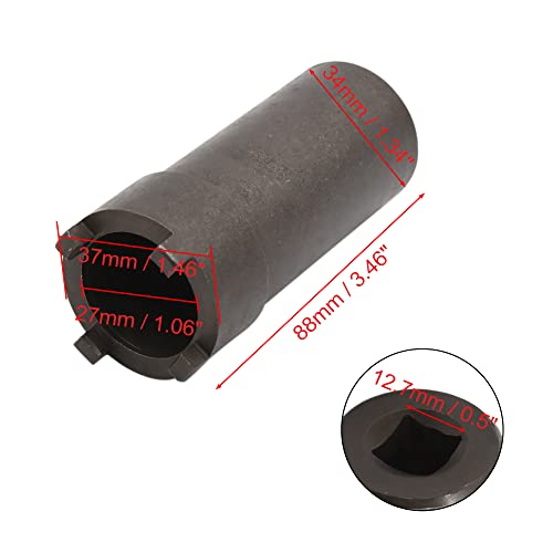 Image of uxcell 27mm 1.06 inch Motorcycle Clutch Lock Nut Spanner Socket Wrench Repair Remove Tool Gray Replacement for GY6-125