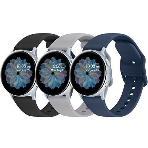 Fook 3 Pack Correa Compatible con Samsung Galaxy Watch Active 2 40mm 44mm, 20mm Pulseras de Repuesto para Galaxy Watch 3 41mm / Galaxy Watch 42mm / Gear S2 Classic/Galaxy Watch 4/4 Classic