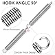 GUNGY Zugfedern mit Haken Edelstahl Zugfeder Spannfeder 80mm Außendurchmesser 10mm Drahtdurchmesser 1,6 mm Hakenwinkel 90 Grad Maximale Zugkraft 7,9kg 1,6x10x80mm 4 Stück