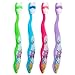 SmileGoods FlosSeas Kids Toothbrushes, Soft Bristle Children’s Toothbrush with Sea Animal Themed Designs, for Ages 3+, 4 Pack