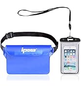 ipow wasserdichte Handyhülle & Tasche, Handytasche Beutel für Wassersport, Unterwasser, Schwimm