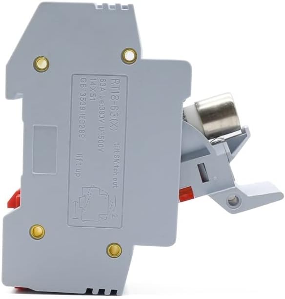 10 Sets PV Solar Fuse 500V DC 14 * 51Fuse, with LED Fuse Holder for Solar System Protection RT18-63X 1P