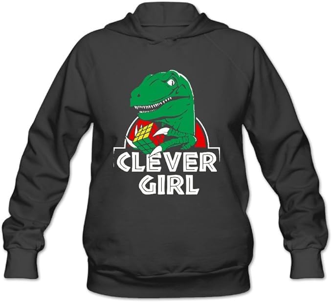 A Popular book about Jurassc Park, a video game, or a song Logo on Hooded Sweatshirt