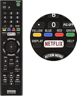 Universal Remote Control for Sony Bravia LCD, LED, HD, and Smart TVs – Works with RMT-TX100U, RMT-TX102U, RMT-TX200U, RMT-TX300U, RMT-TX300P Remote