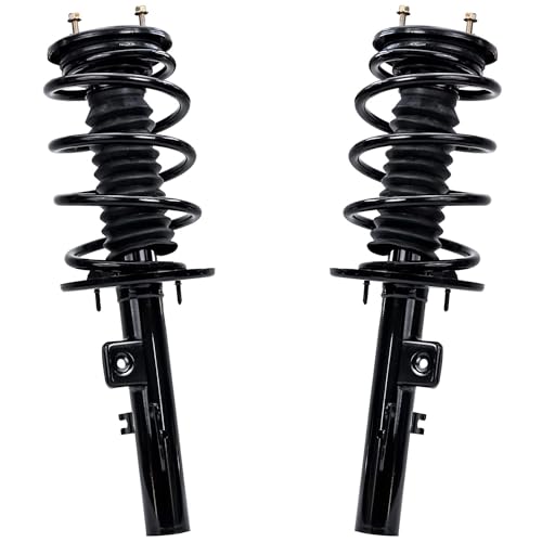 Image of Detroit Axle - FWD 6pc Struts Kit for Ford 2008 2009 Taurus Mercury Sable, 4 Complete Front Rear Struts with Coil Spring Assembly 2 Front Sway Bar End Links Replacement Suspension