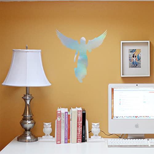 Image of Angel With Wings (Hologram) (Set Of 2) Premium Waterproof Vinyl Decal Stickers For Laptop Phone Accessory Helmet Car Window Bumper Mug Tuber Cup Door Wall Decoration