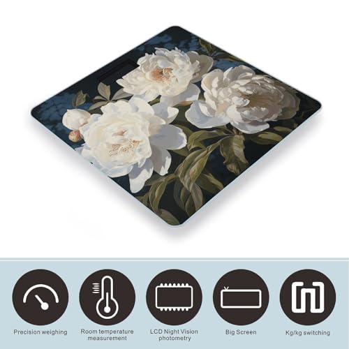 Báscula digital de baño con pantalla LED y vidrio templado miniatura 3