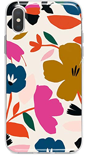 LA COQUERIE Coque Wiko Ozzy Fleurs Effet POPSILICONE à Motif. Housse DE PROTÉCTION pour TÉLÉPHONE. FABRIQUÉ en France pour Smartphone